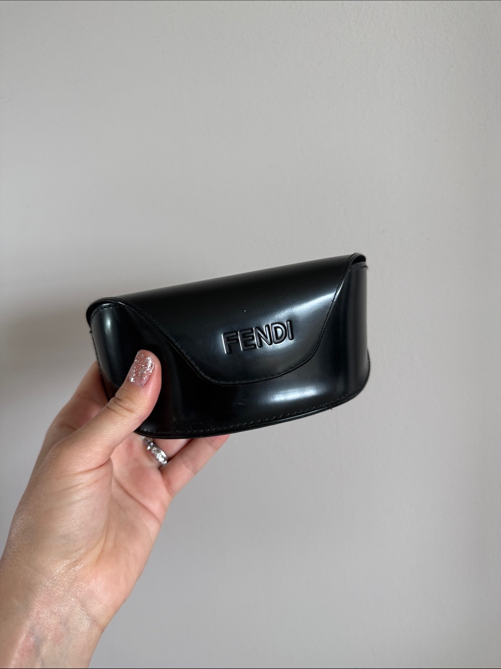 Fendi Black Logo Hard Shell Case